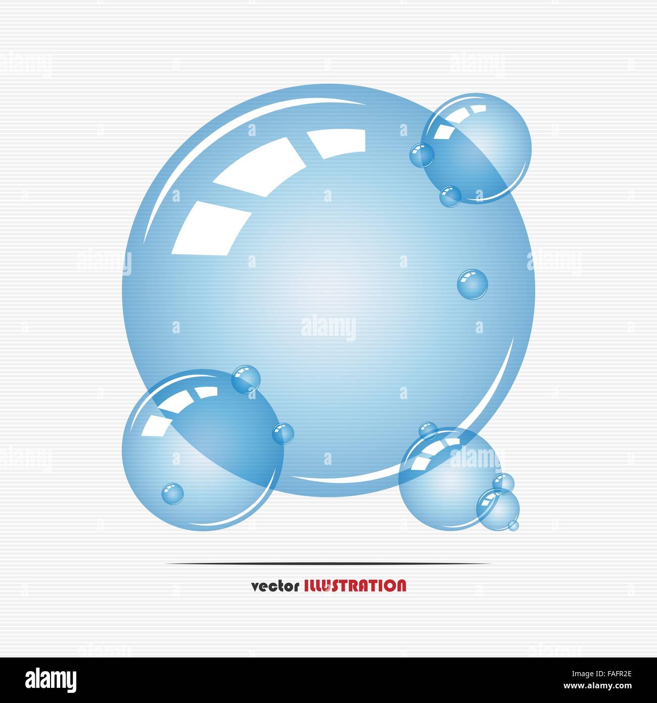 Vector illustration of transparent soap bubbles for your design Stock Vector