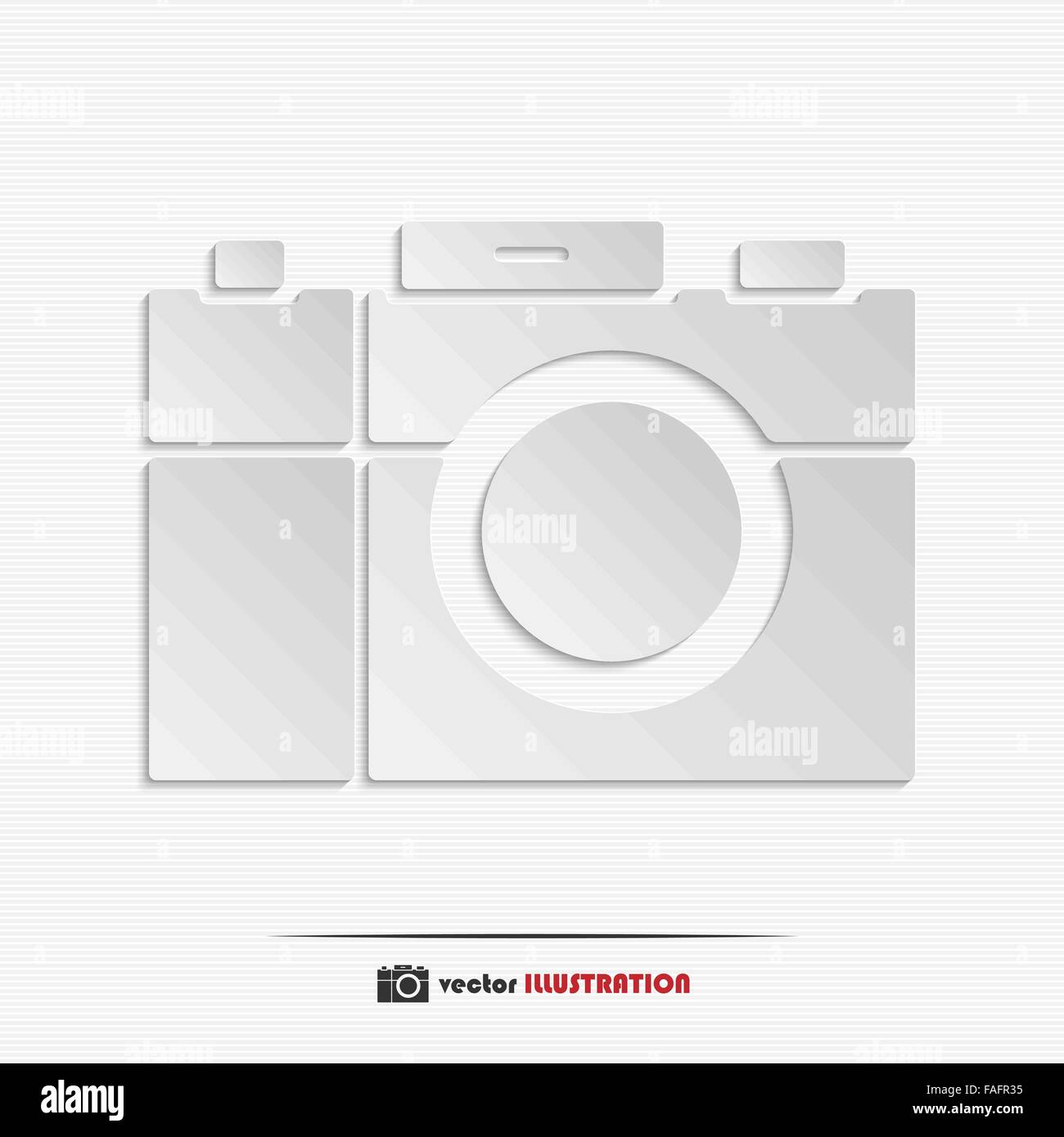 Abstract camera web icon for your design Stock Vector