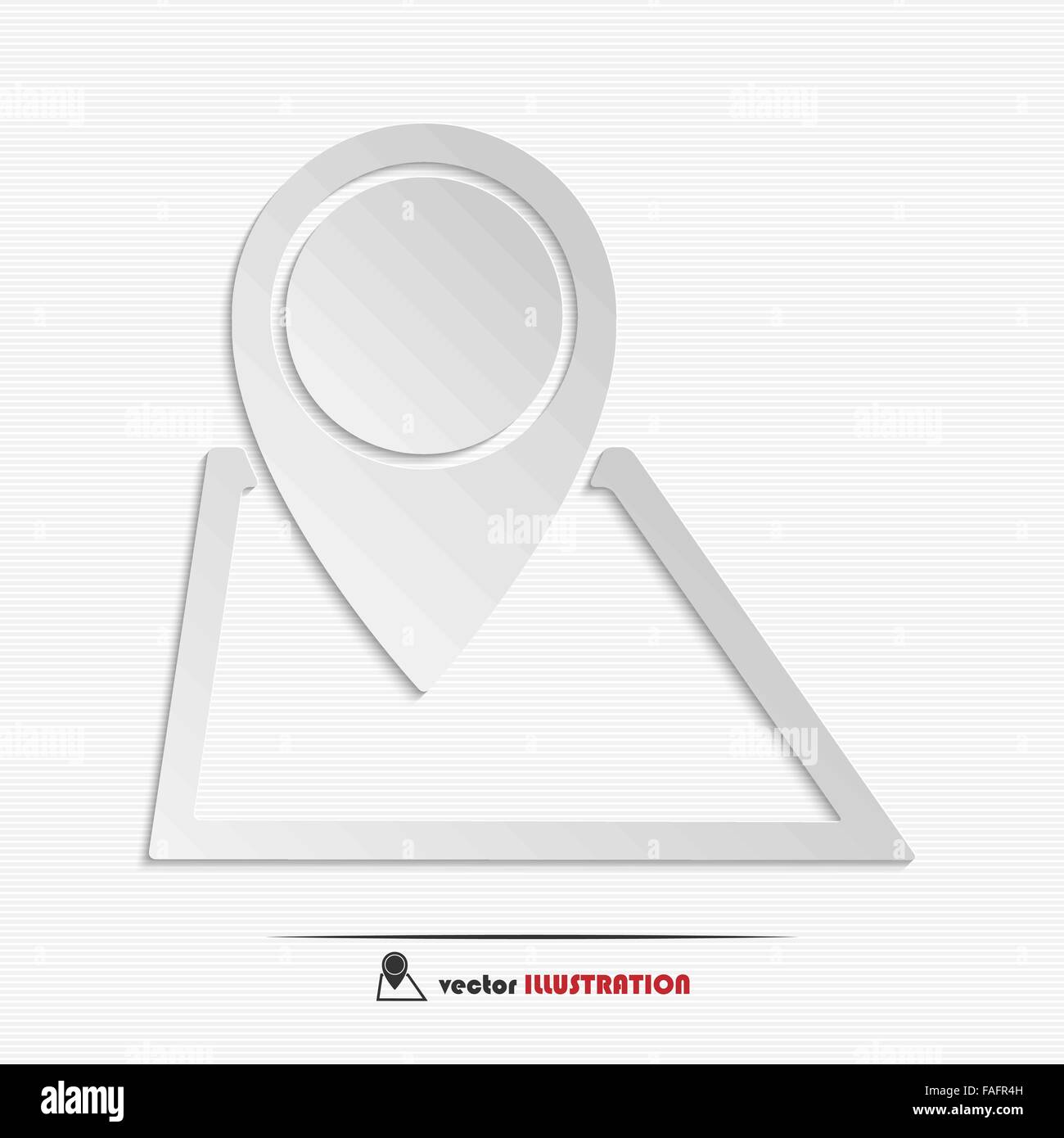 Abstract map pointer web icon for your design Stock Vector
