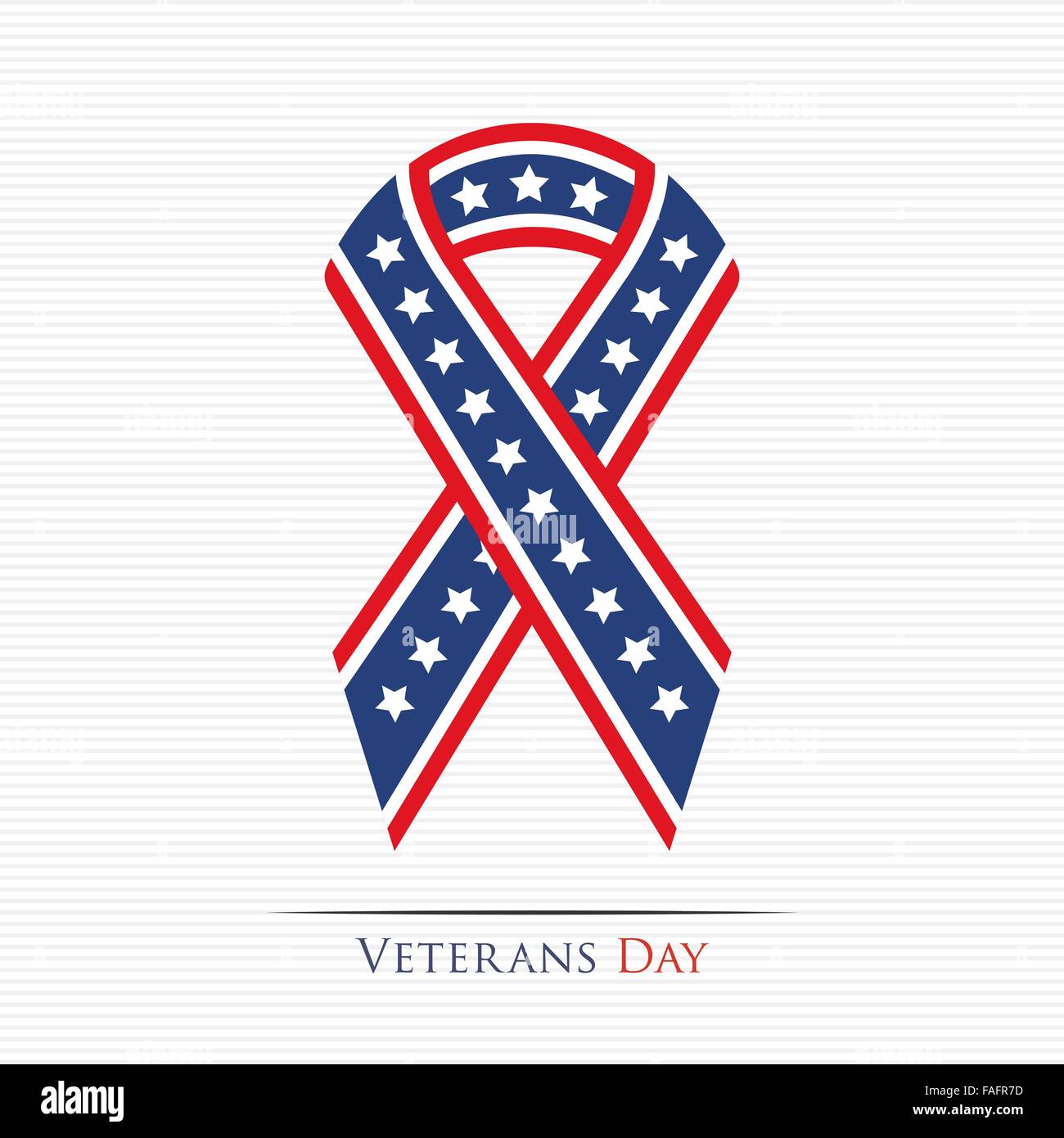 Happy Veterans Day ribbon for your design Stock Vector