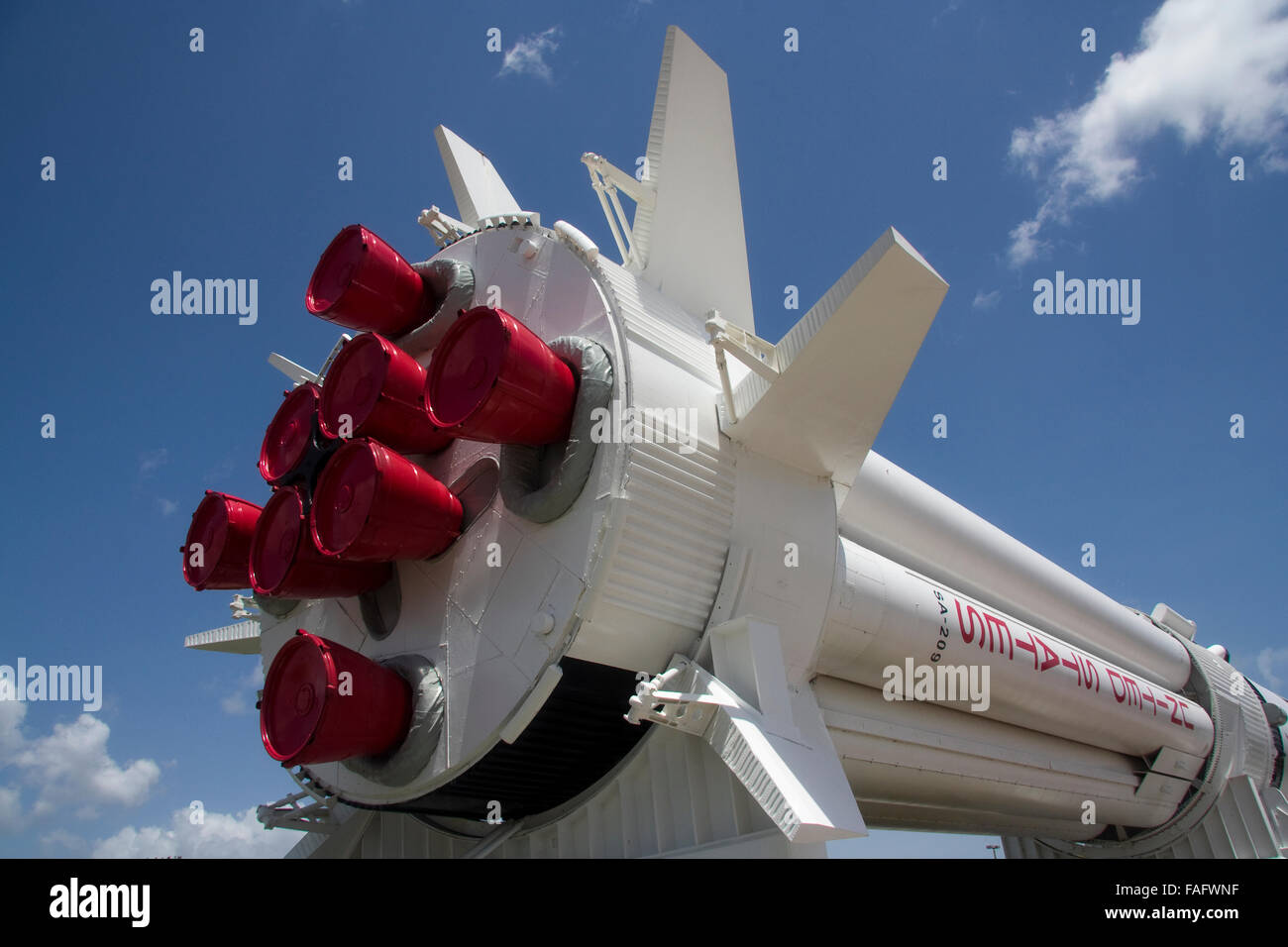 Saturn IB SA-209 S-IB First Stage at NASA Kennedy Space Center Stock Photo