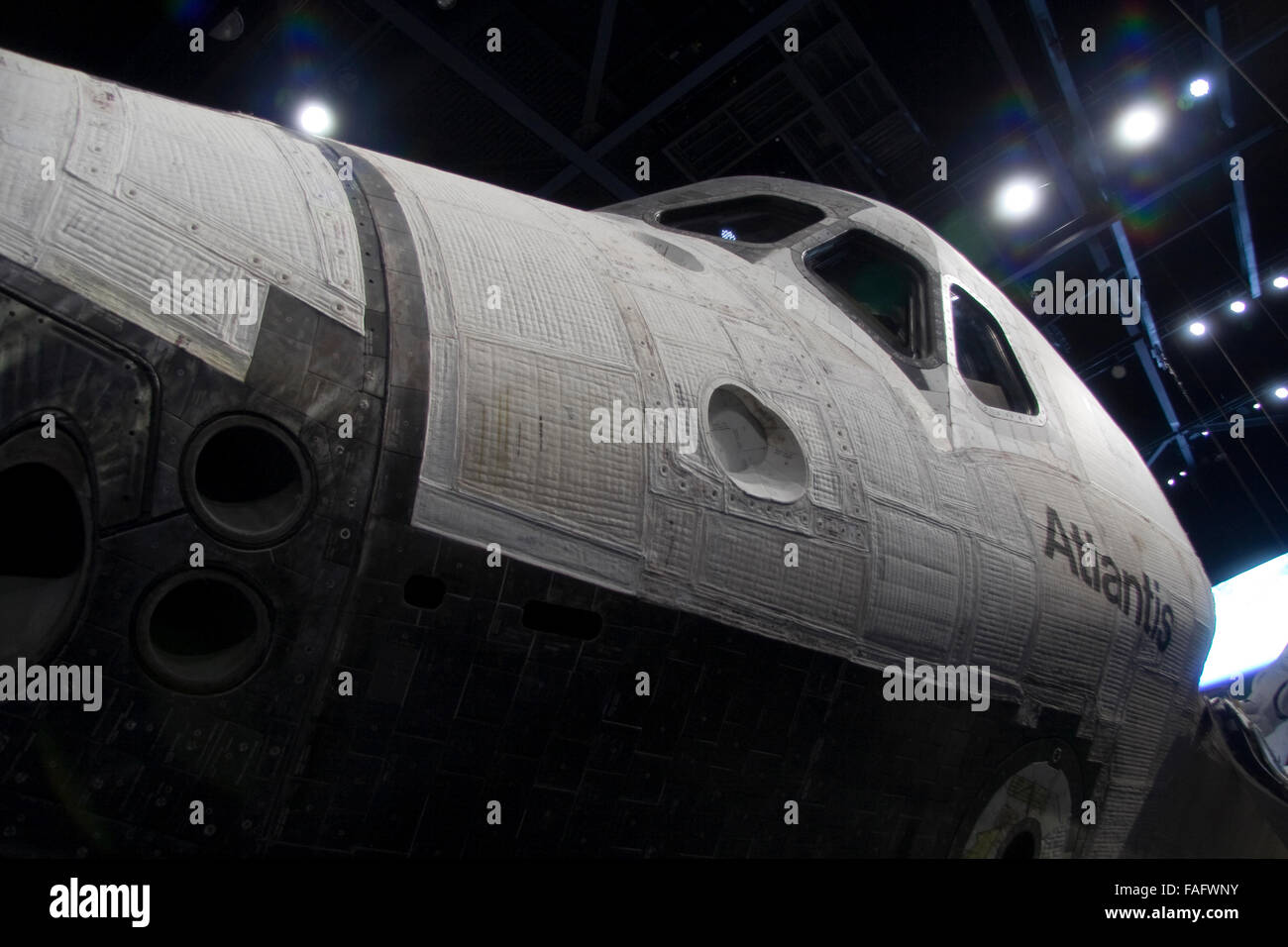 Kennedy Space Center NASA. Space Shuttle Atlantis Exhibit Stock Photo