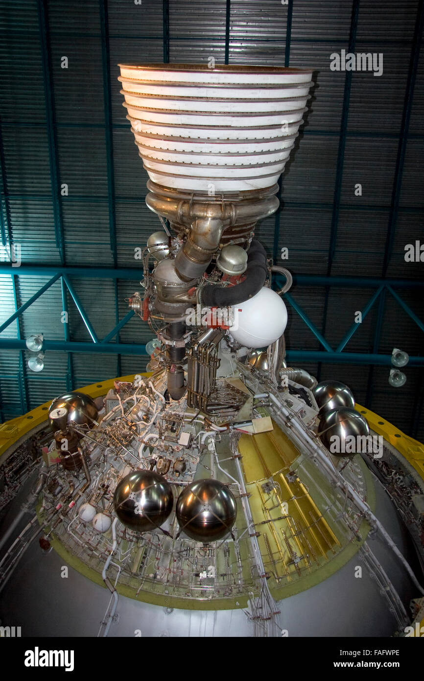 Rocket engines at Apollo/Saturn V Center at NASA's Kennedy Space Center Stock Photo