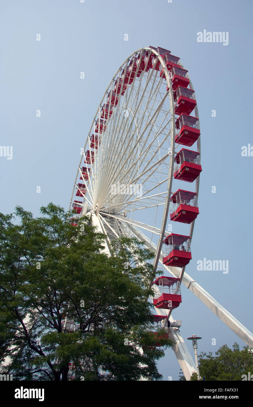 Chicago Navy pier Ferris Wheel Stock Photo