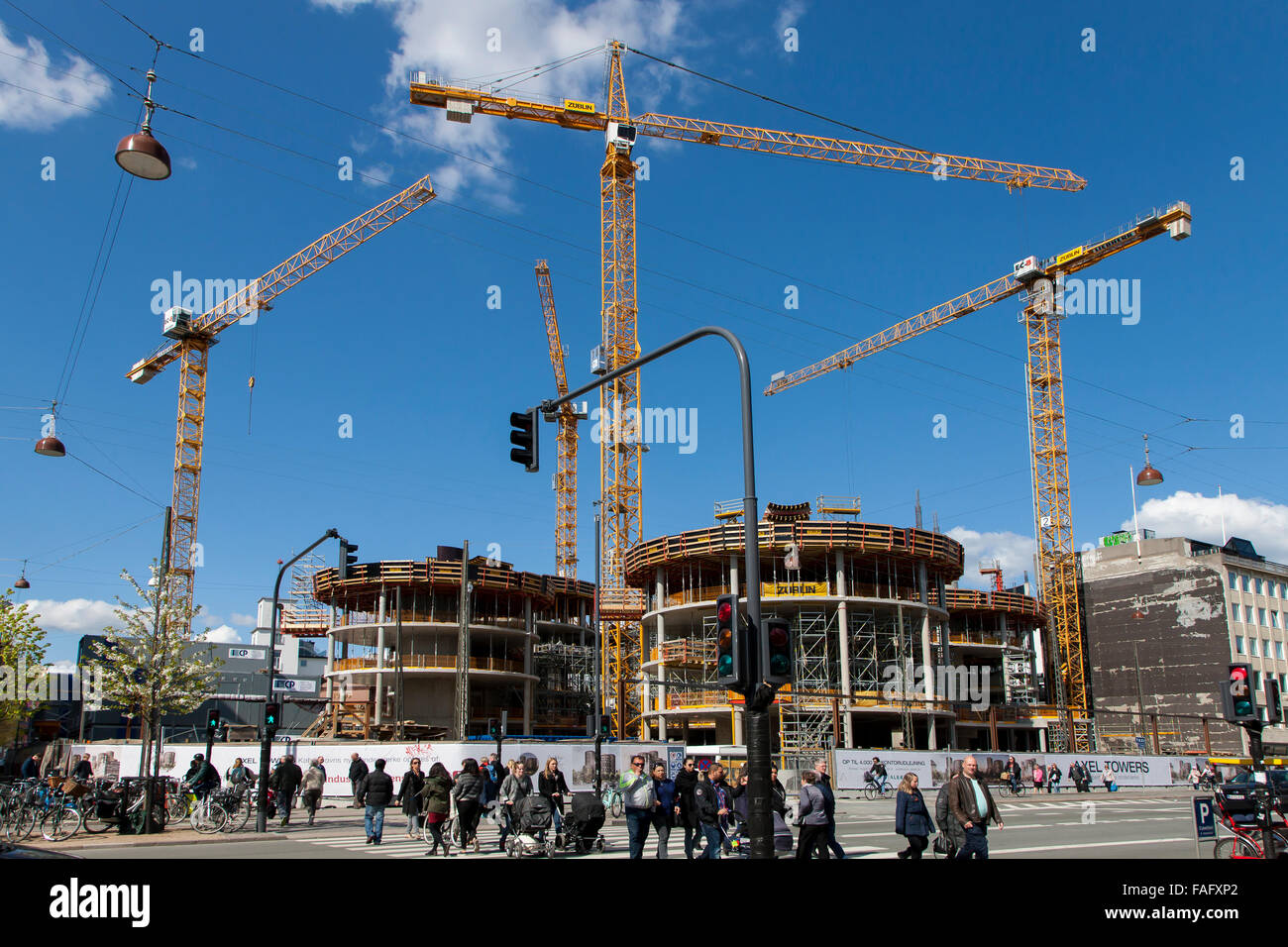 Building activity in the center of Copenhagen, Denmark Stock Photo