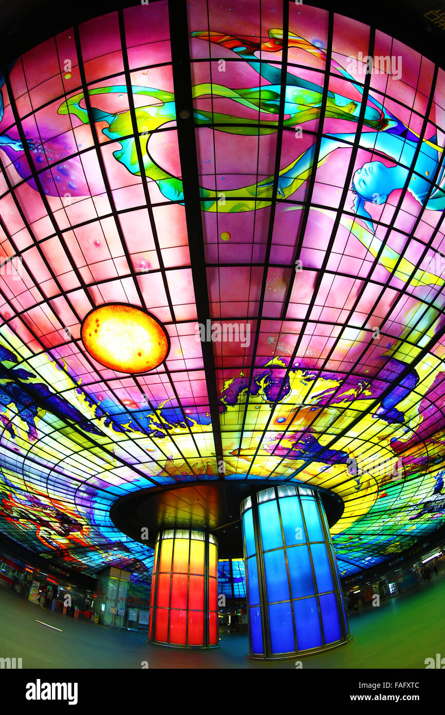 Dome of Light art installation at Formosa Boulevard MRT Metro Station