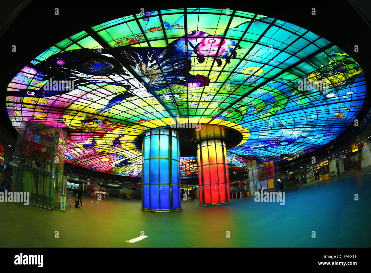 Dome of Light art installation at Formosa Boulevard MRT Metro Station