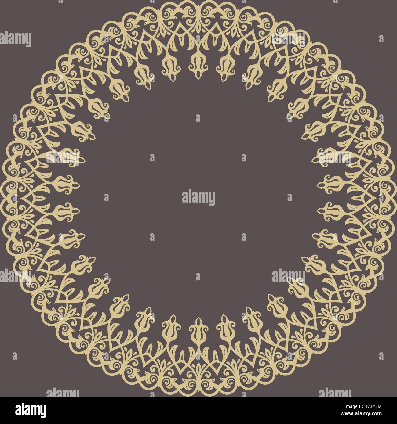 Floral Modern Vector Round Frame Stock Vector Image & Art - Alamy