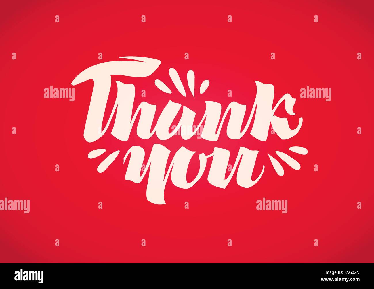 Thank you. Vector handwritten inscription Stock Vector