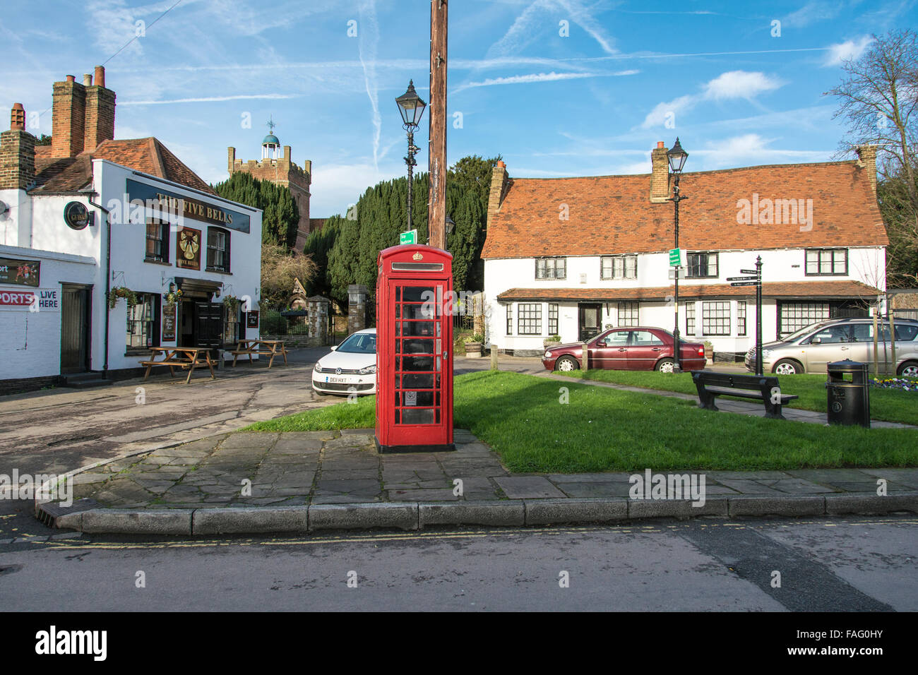 Harmondsworth an ancient village threatened with destruction due to Heathrow Airport expansion Stock Photo
