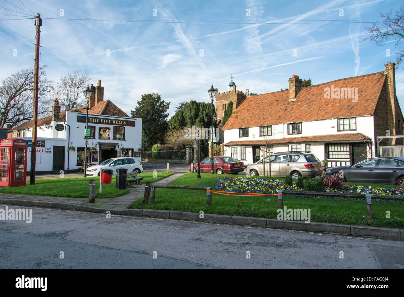 Harmondsworth an ancient village threatened with destruction due to Heathrow Airport expansion Stock Photo
