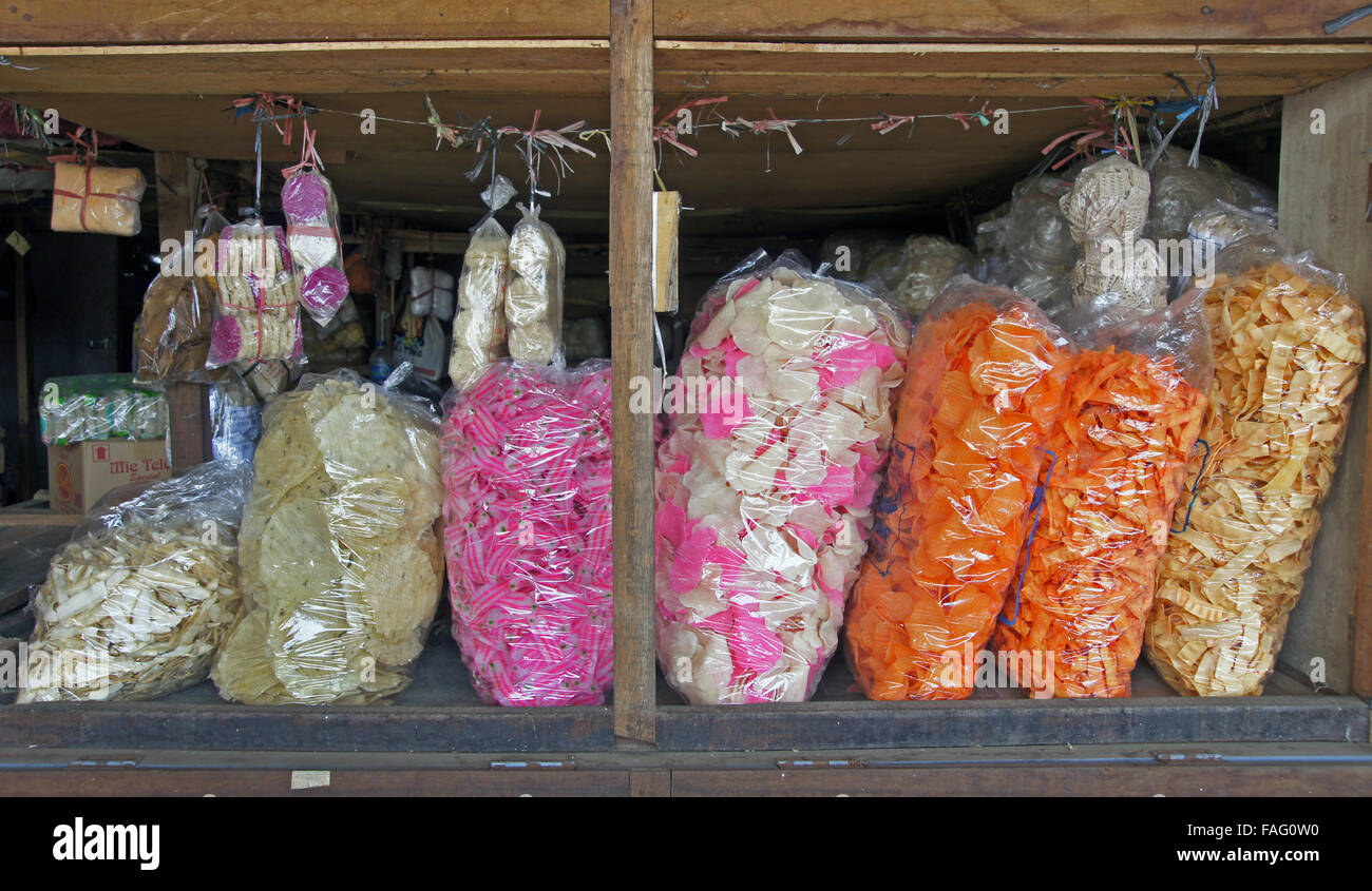 Indonesia snacks for sale at market Stock Photo - Alamy