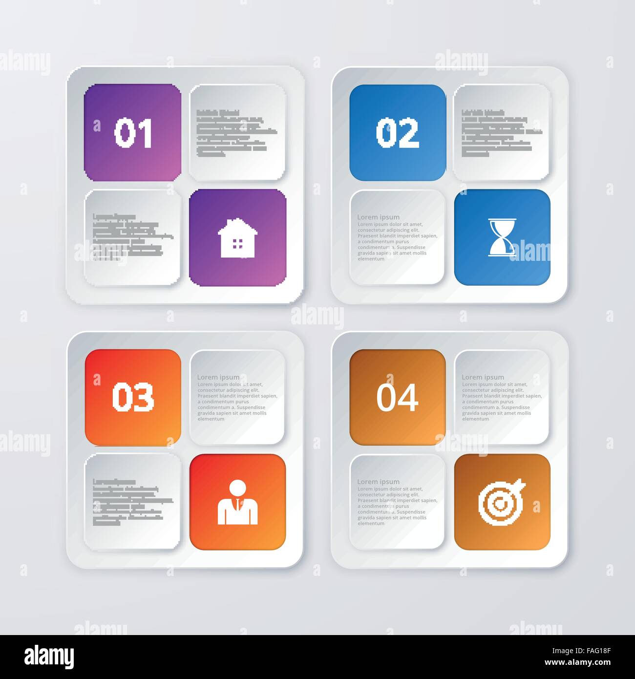 Option Menu Vector Vector illustration of infographics four options Stock Vector Image ...