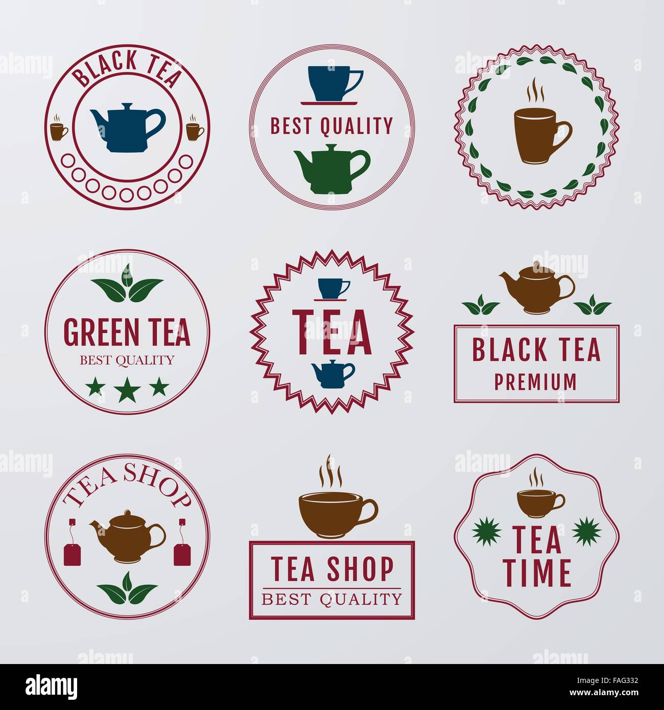 Vector illustration set of logos Stock Vector Image & Art - Alamy