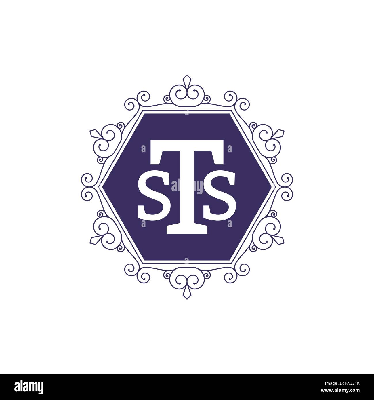 Vector illustration monogram design Stock Vector Image & Art - Alamy