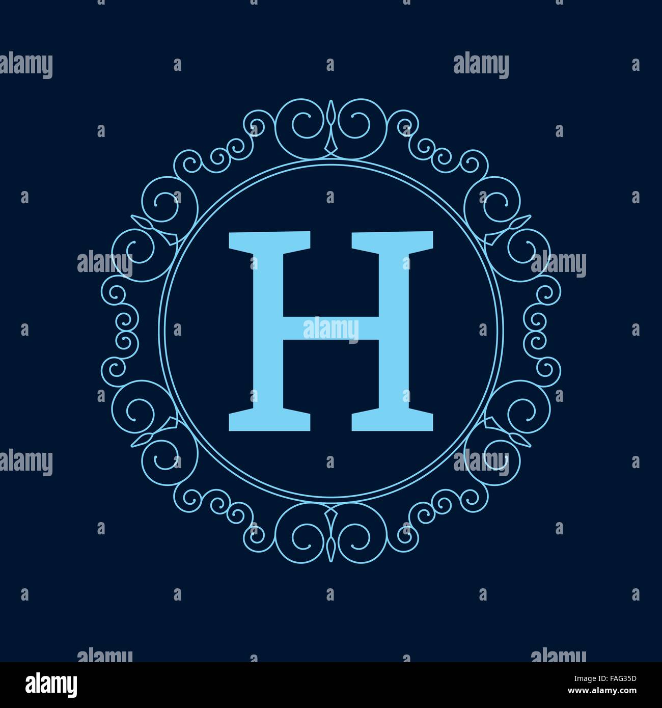 Vector illustration monogram design Stock Vector Image & Art - Alamy