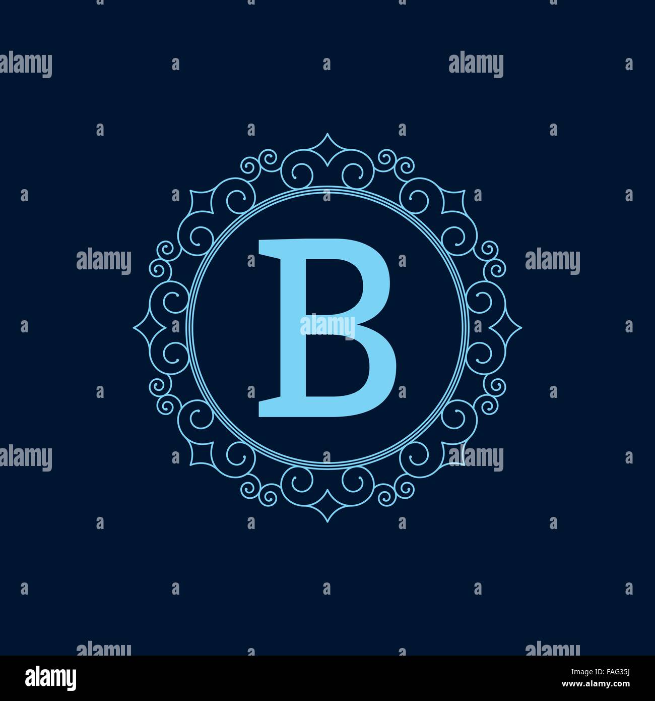 Vector illustration monogram design Stock Vector Image & Art - Alamy
