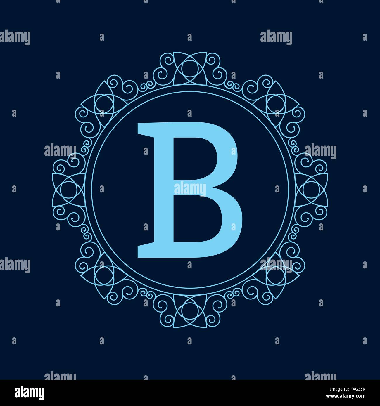 Vector illustration monogram design Stock Vector Image & Art - Alamy