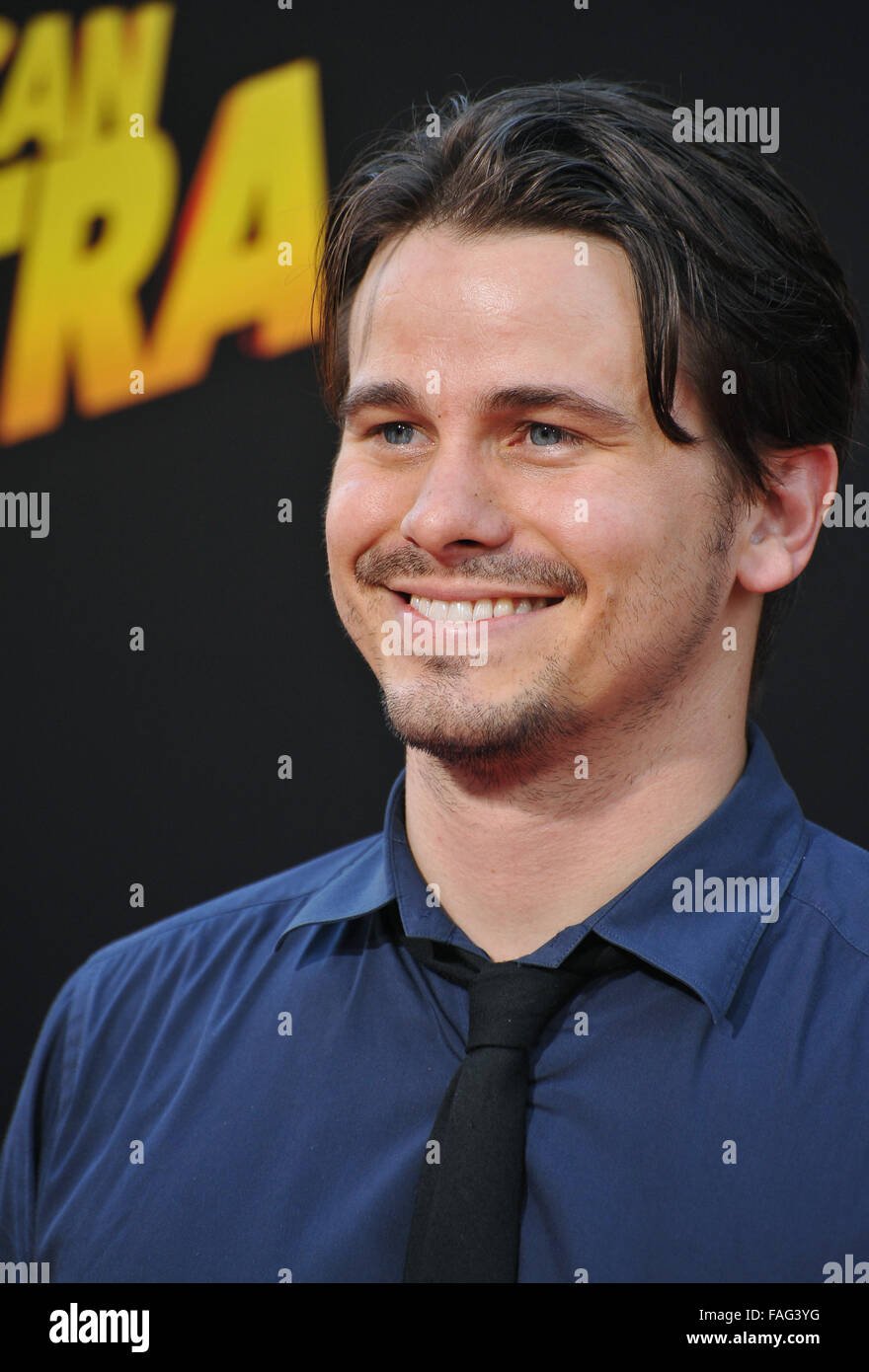 LOS ANGELES, CA - AUGUST 18, 2015: Jason Ritter at the world premiere ...