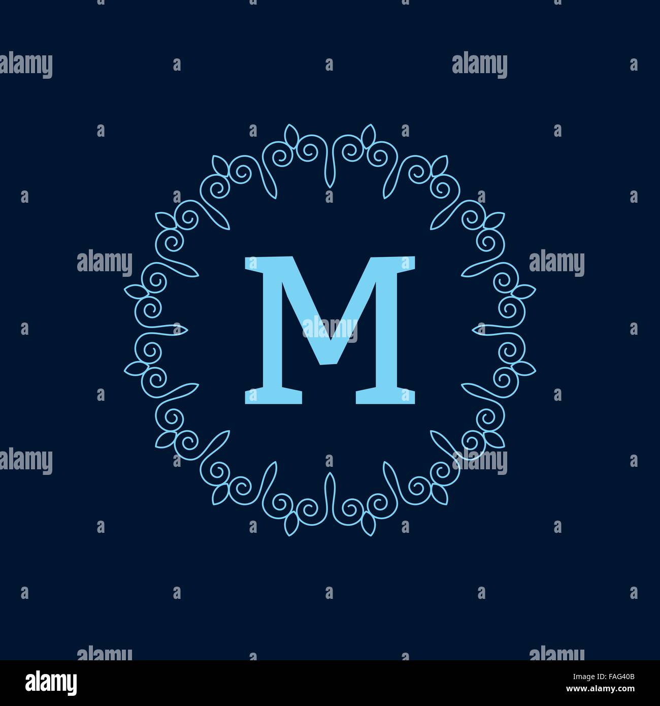 Vector illustration monogram design Stock Vector Image & Art - Alamy