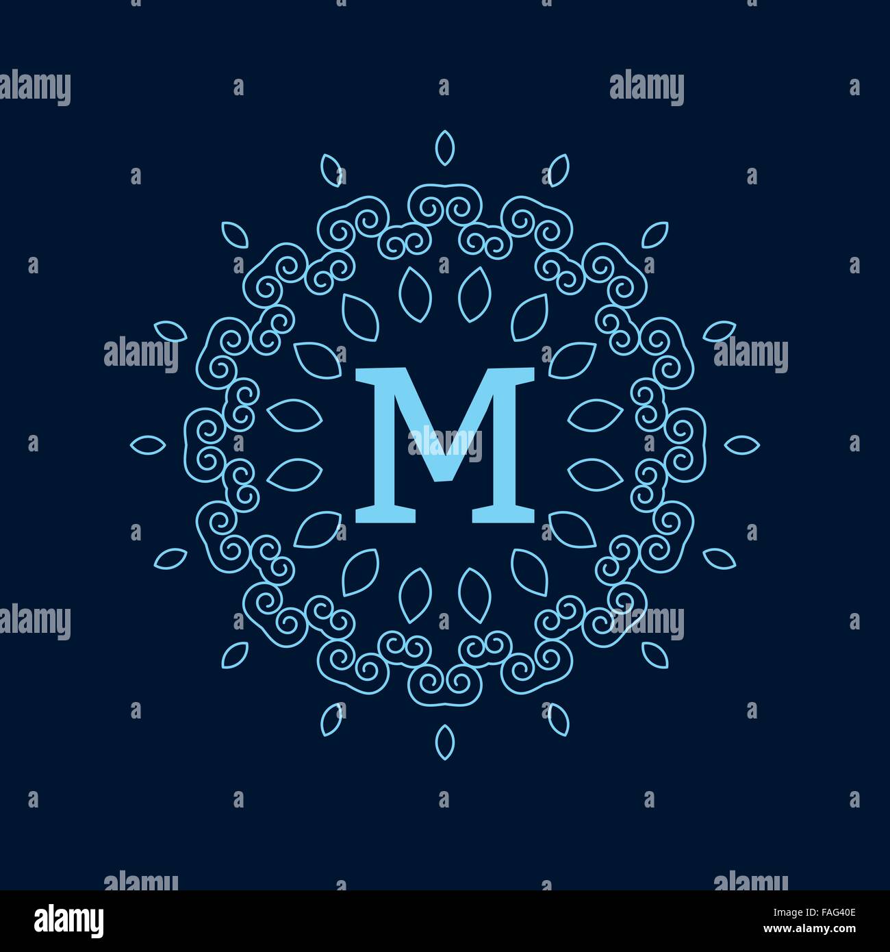 Vector illustration monogram design Stock Vector Image & Art - Alamy
