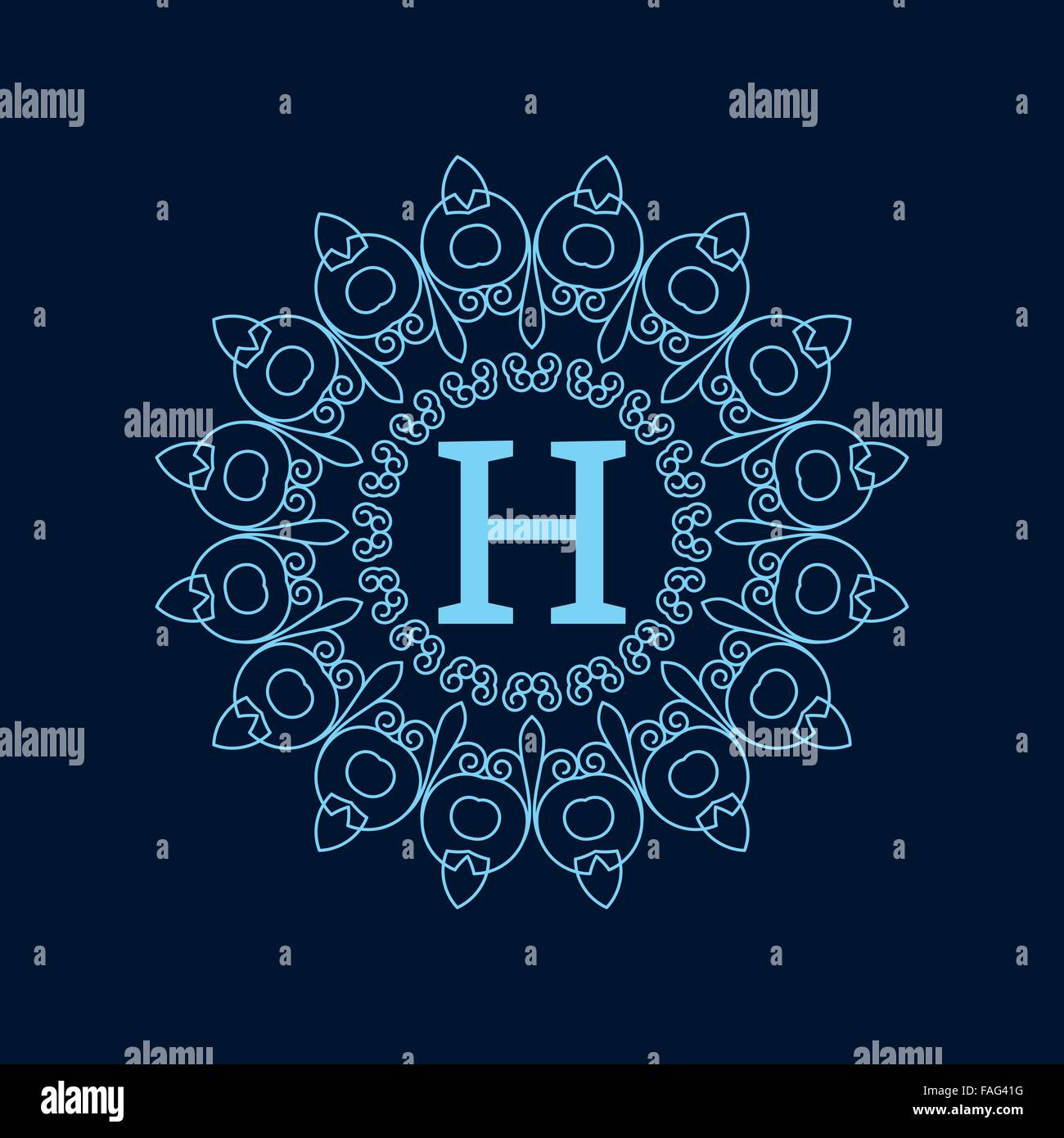 Vector illustration monogram design Stock Vector Image & Art - Alamy