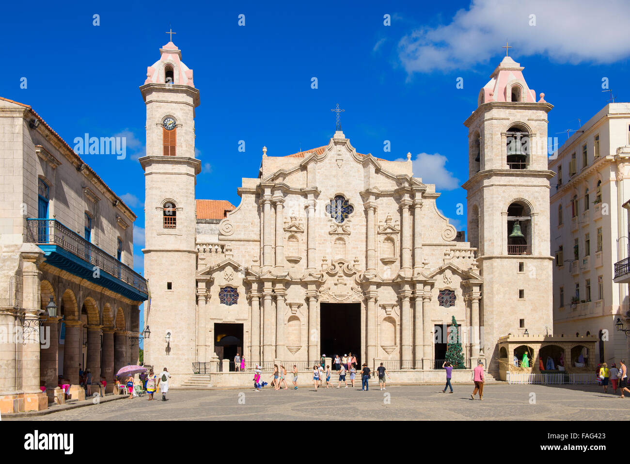 Cathedral San Cristobal Havana, Church, Cuba Stock Photo