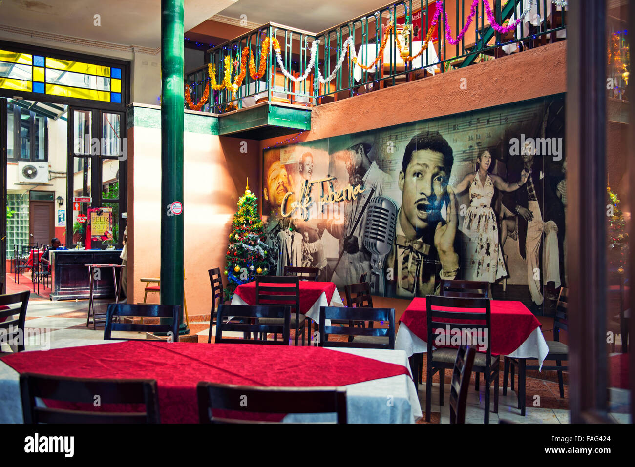 Cafe Taberna, Restaurant  Havana, Cuba Stock Photo