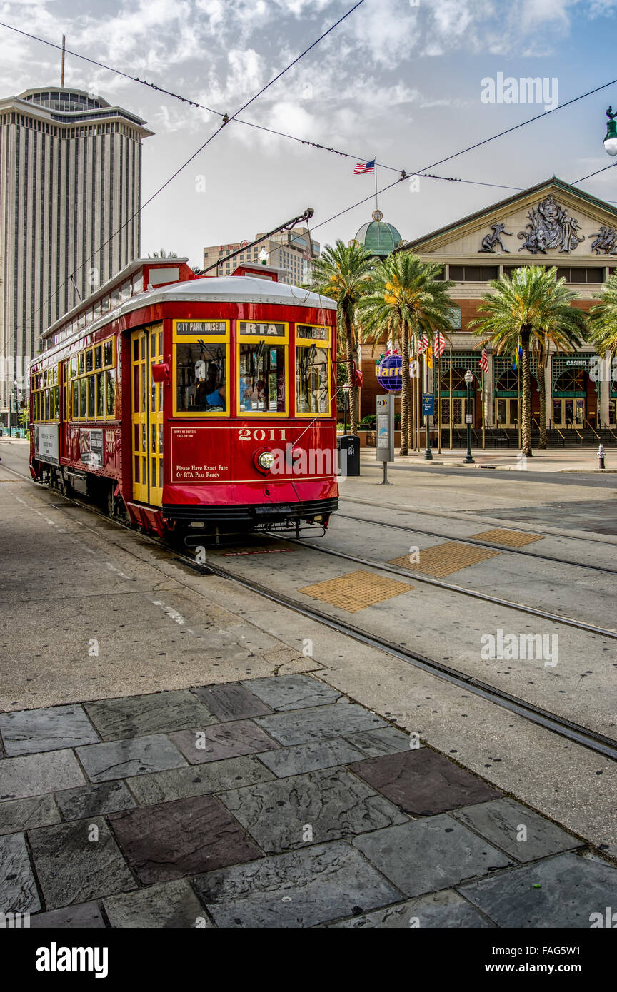 RTA Street Car in New Orleans LA Stock Photo Alamy