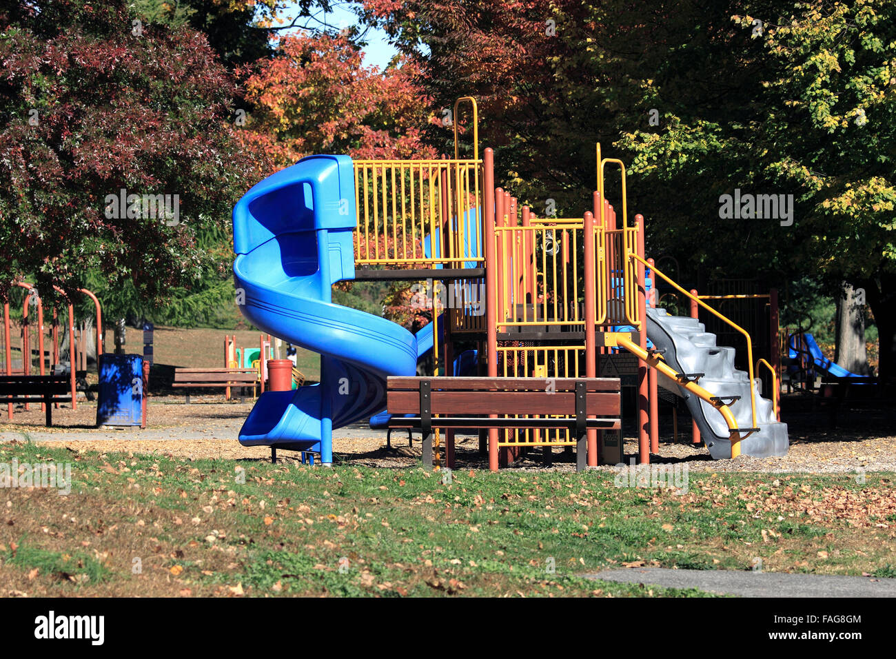 Playground Tibbetts Brook Park Yonkers New York Stock Photo Alamy
