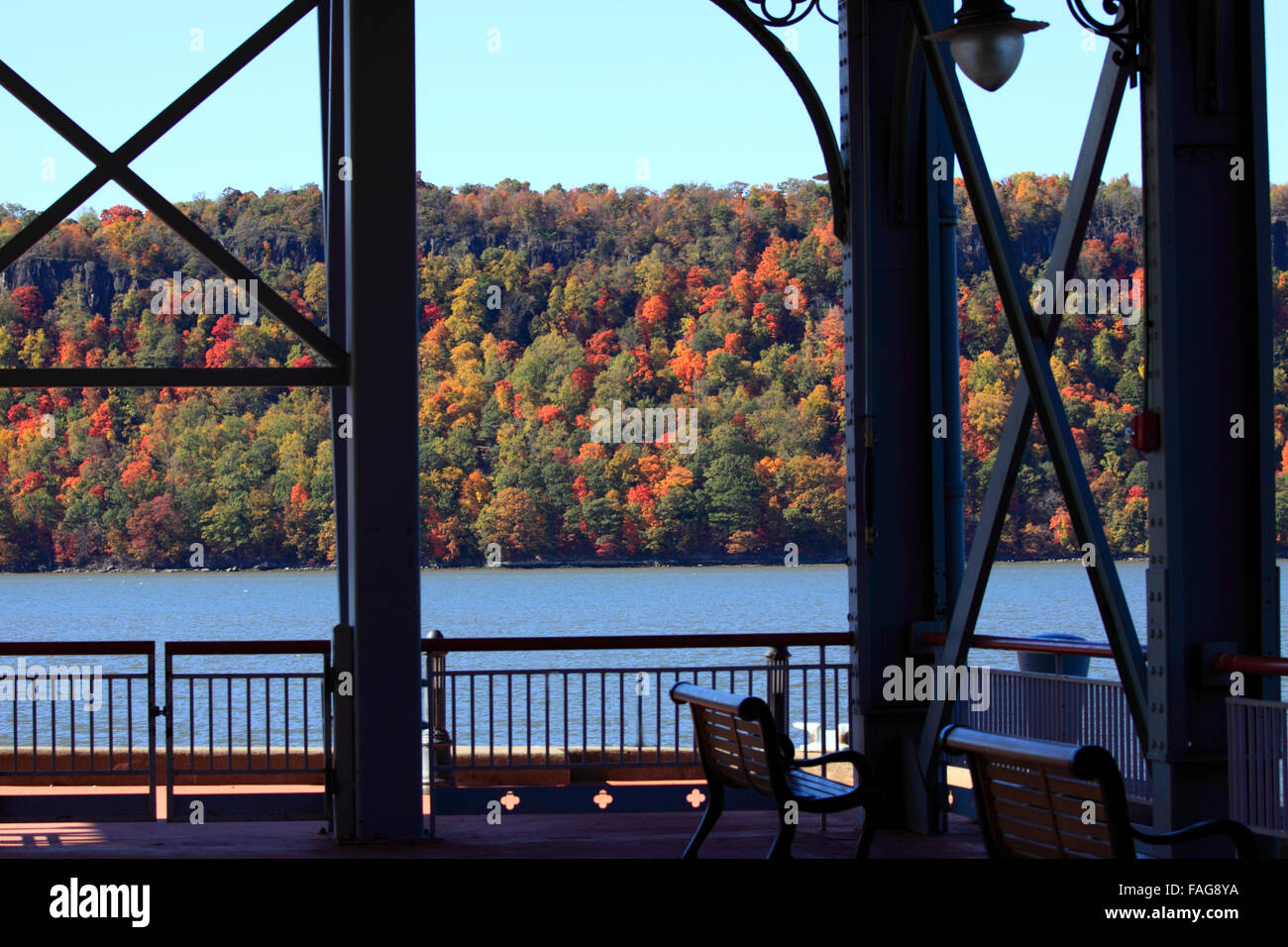 The New Jersey Palisades viewed from the Yonkers New York recreation