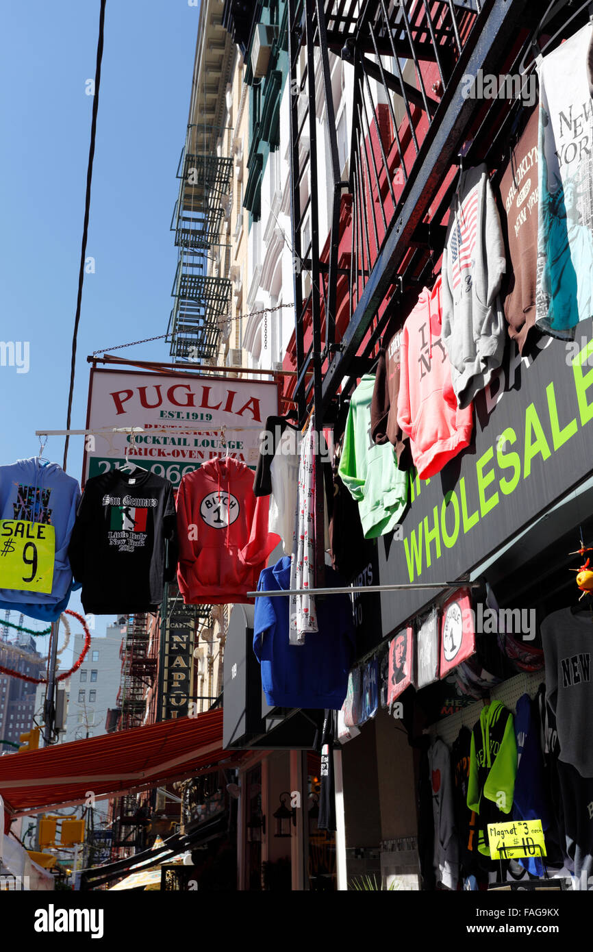 Hester Street Little Italy lower east side of Manhattan New York City Stock Photo