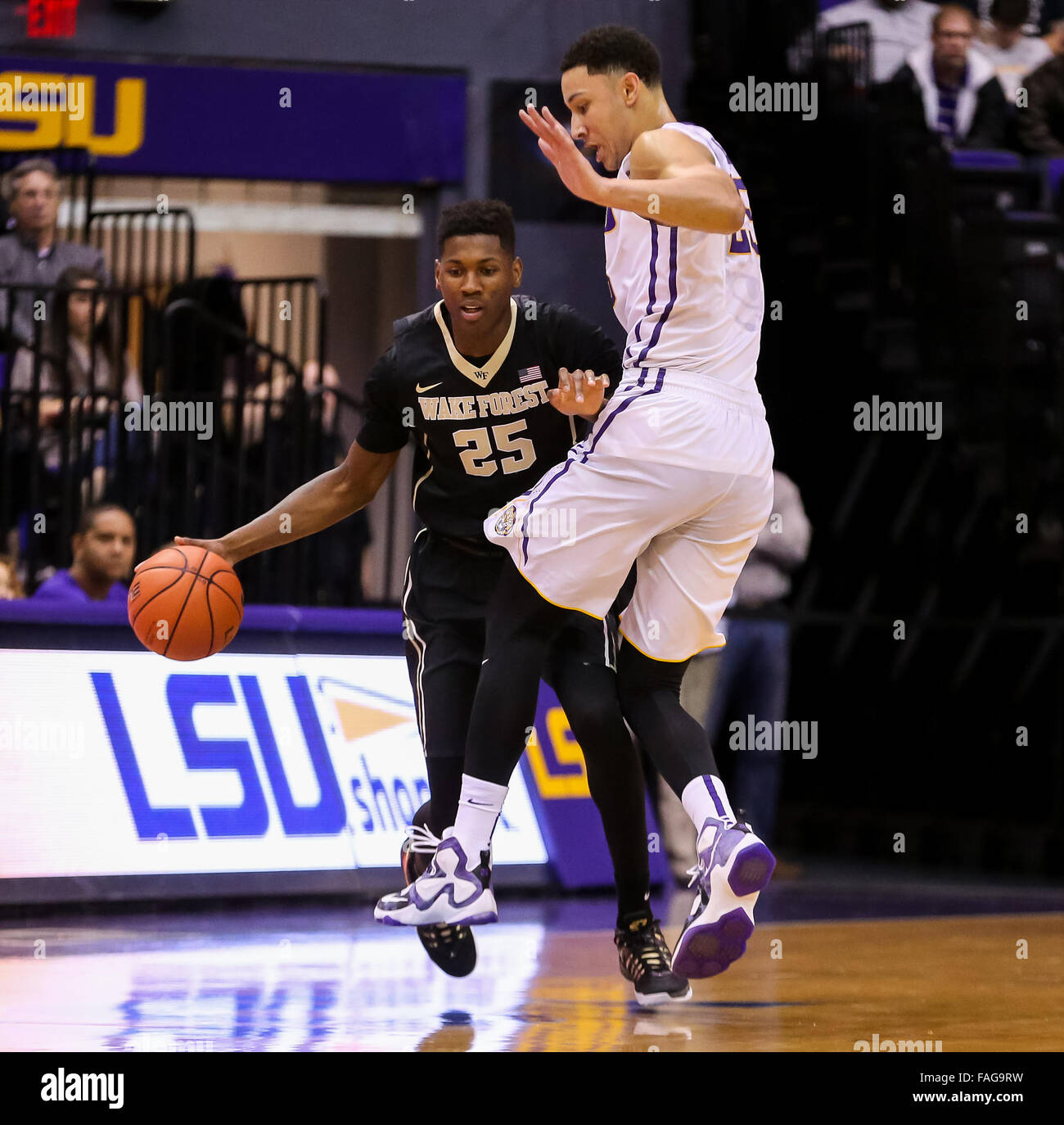 Baton Rouge, LA, USA. 29th Dec, 2015. LSU Tigers forward Ben Simmons