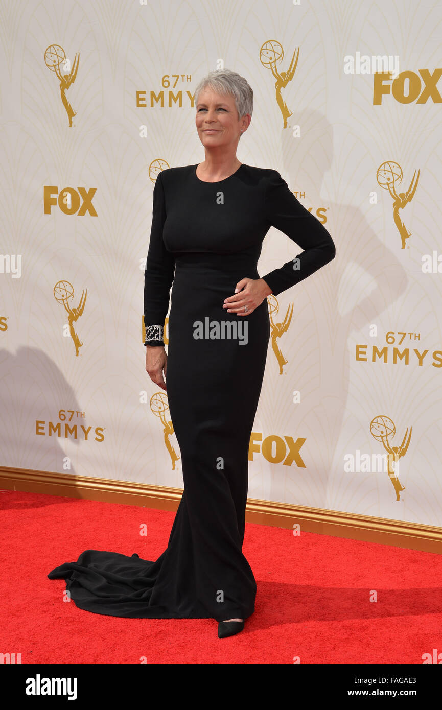 LOS ANGELES, CA - SEPTEMBER 20, 2015: Jamie Lee Curtis at the 67th