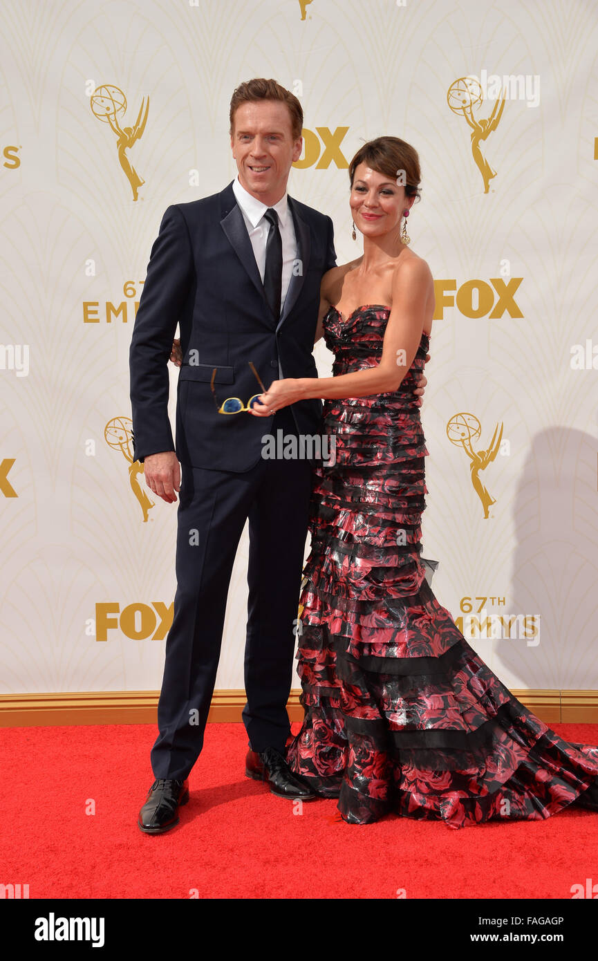 LOS ANGELES, CA - SEPTEMBER 20, 2015: Damian Lewis & actress wife Helen