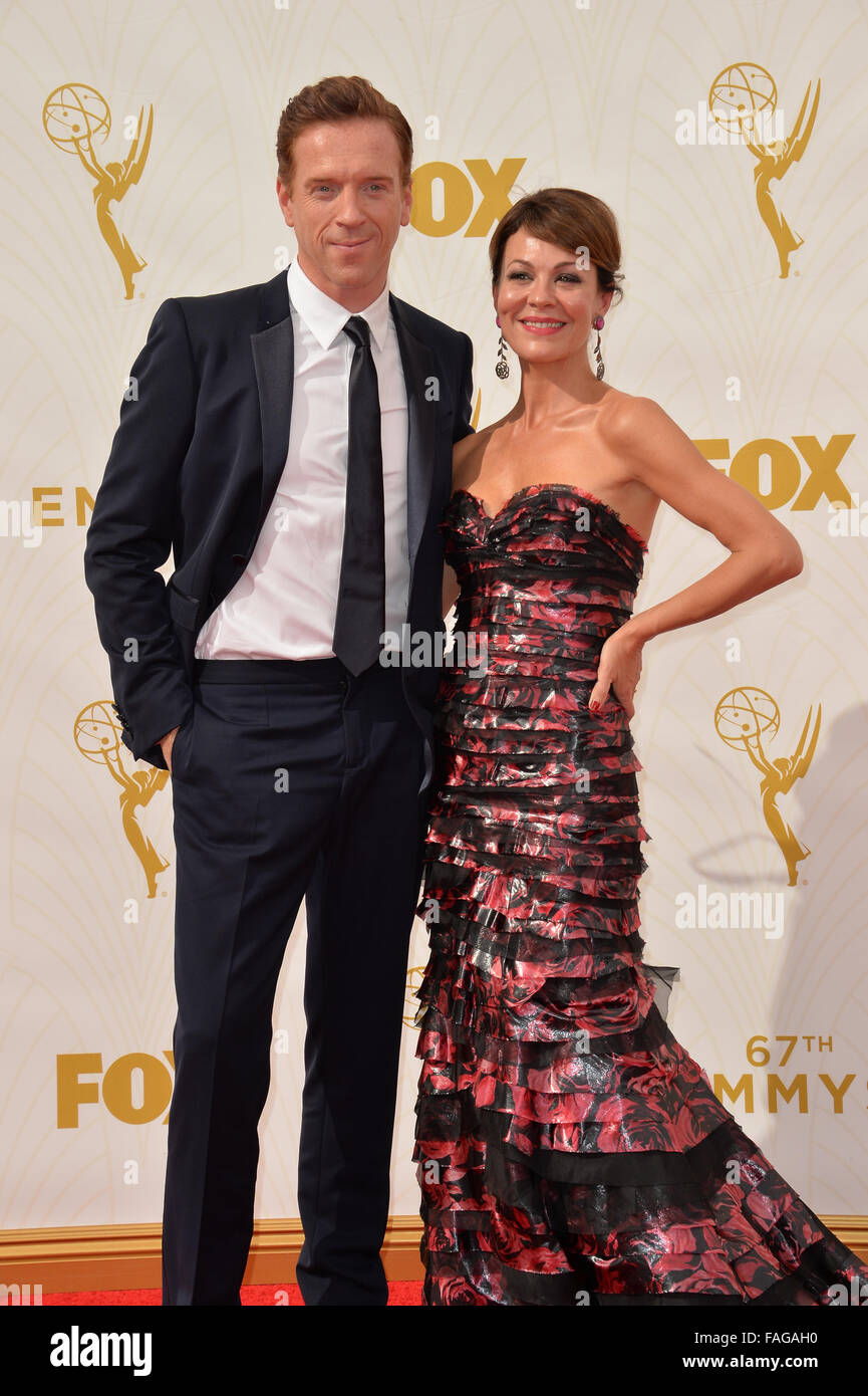 LOS ANGELES, CA - SEPTEMBER 20, 2015: Damian Lewis & actress wife Helen