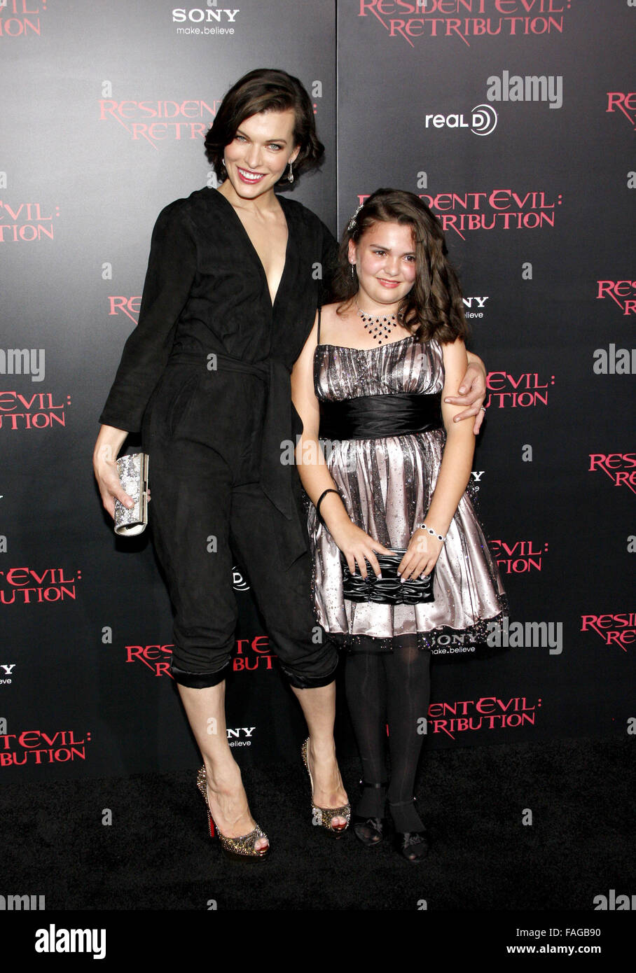 Milla Jovovich joins her family at Resident Evil premiere