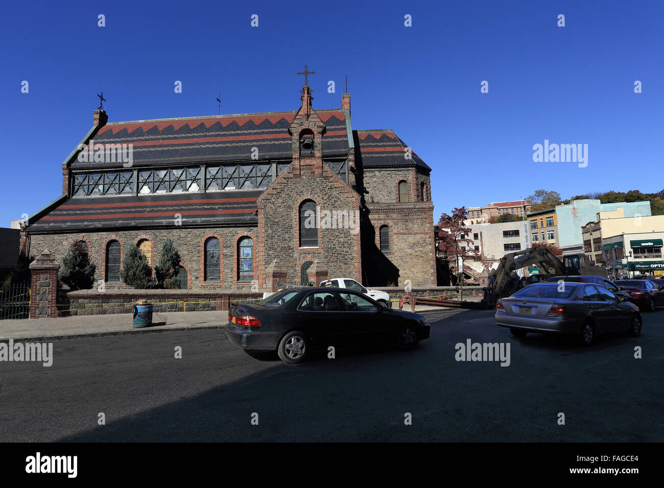St. Johns Episcopal Church Getty Square Yonkers New York Stock Photo