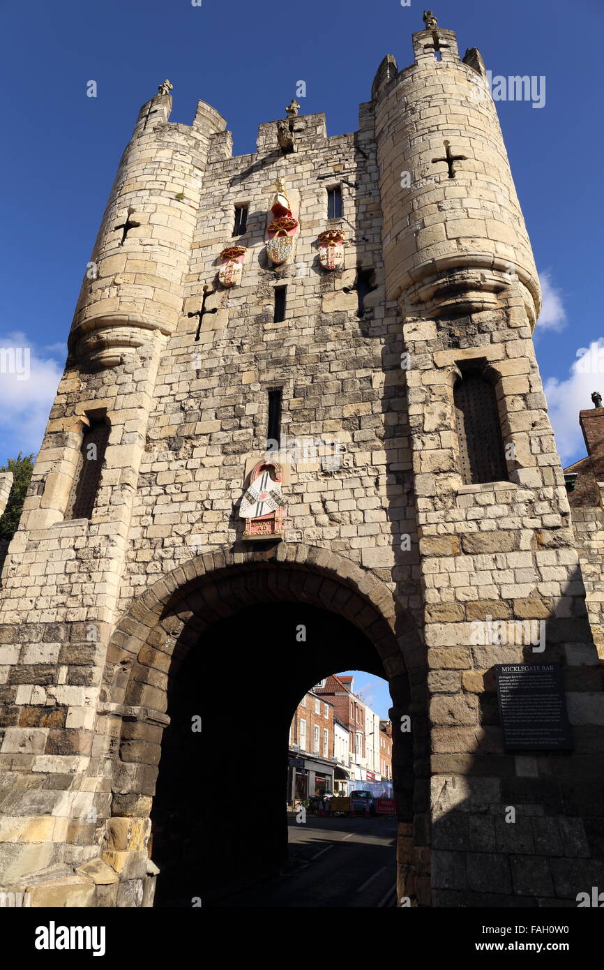 Ancient Gates in the walls of the City of York, Yorkshire, England Stock  Photo - Alamy, image size:866x1390
