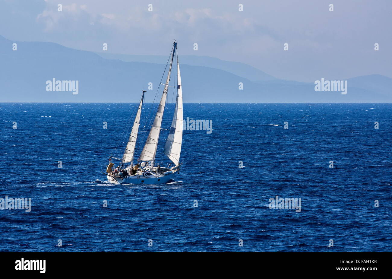 Sailing, Kefallinia (Cephalonia, Kefalonia Stock Photo Alamy