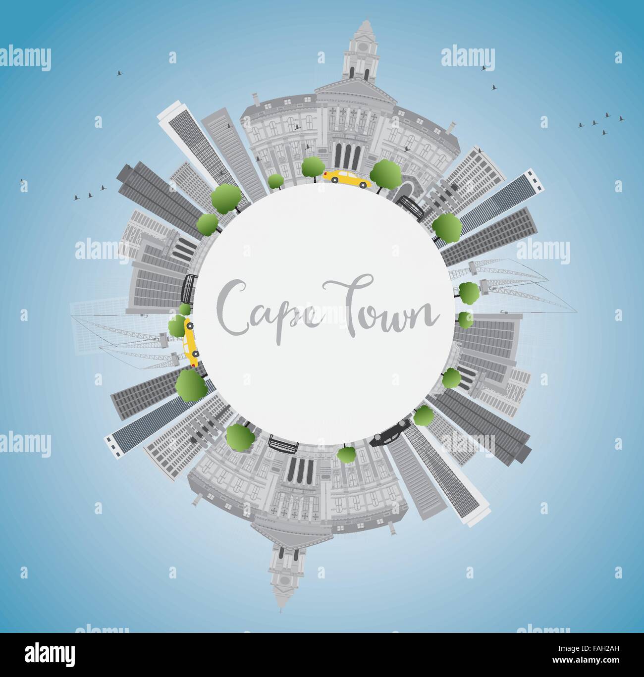 South africa cape town skyline Stock Vector Images - Alamy