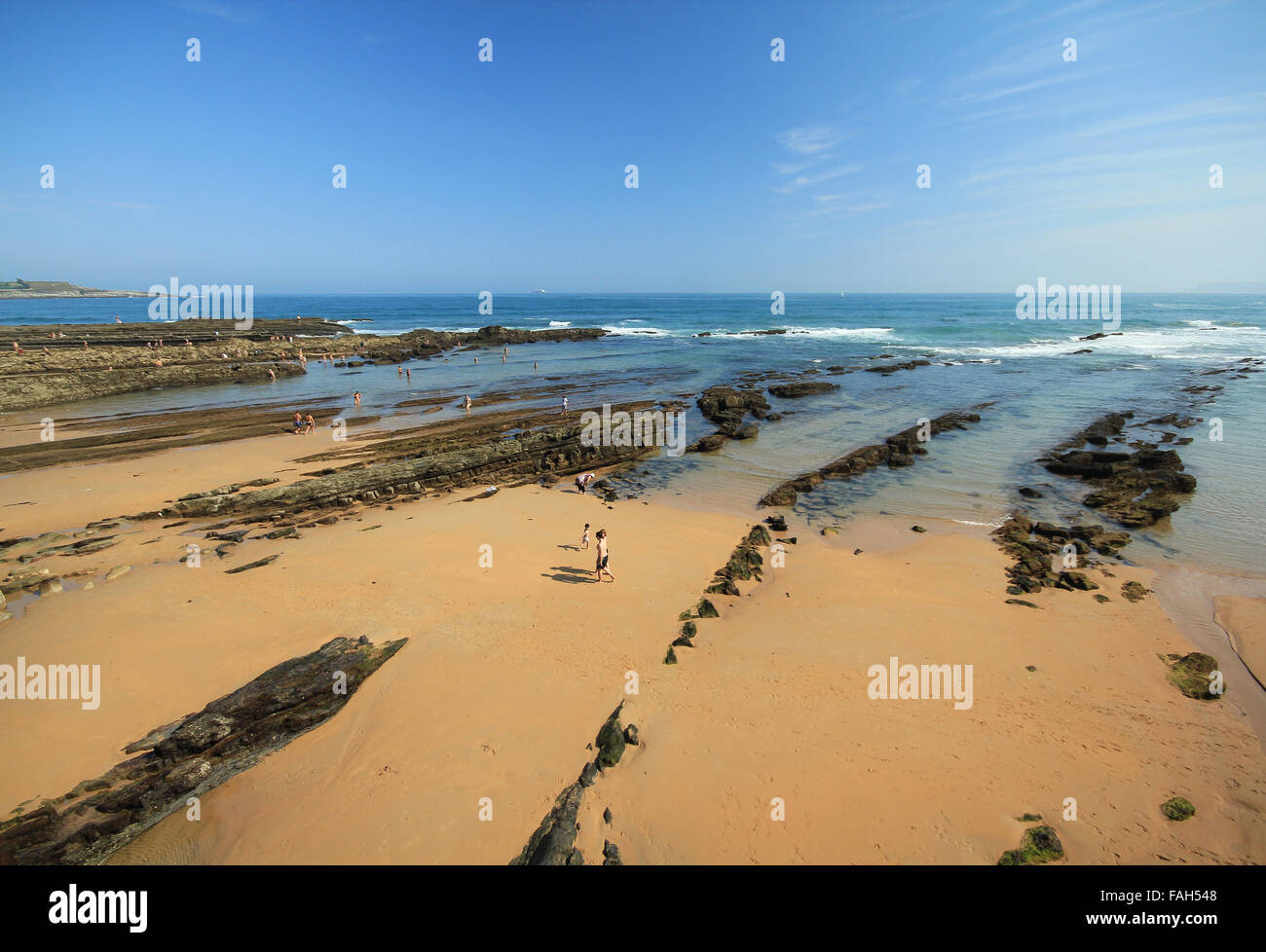 Beach Santander Cantabria Spain Stock Photo