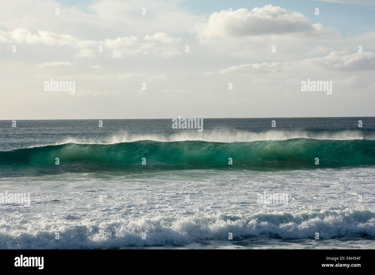 Breakers at the beach of Spirits Bay which is a twelve kilometer wide