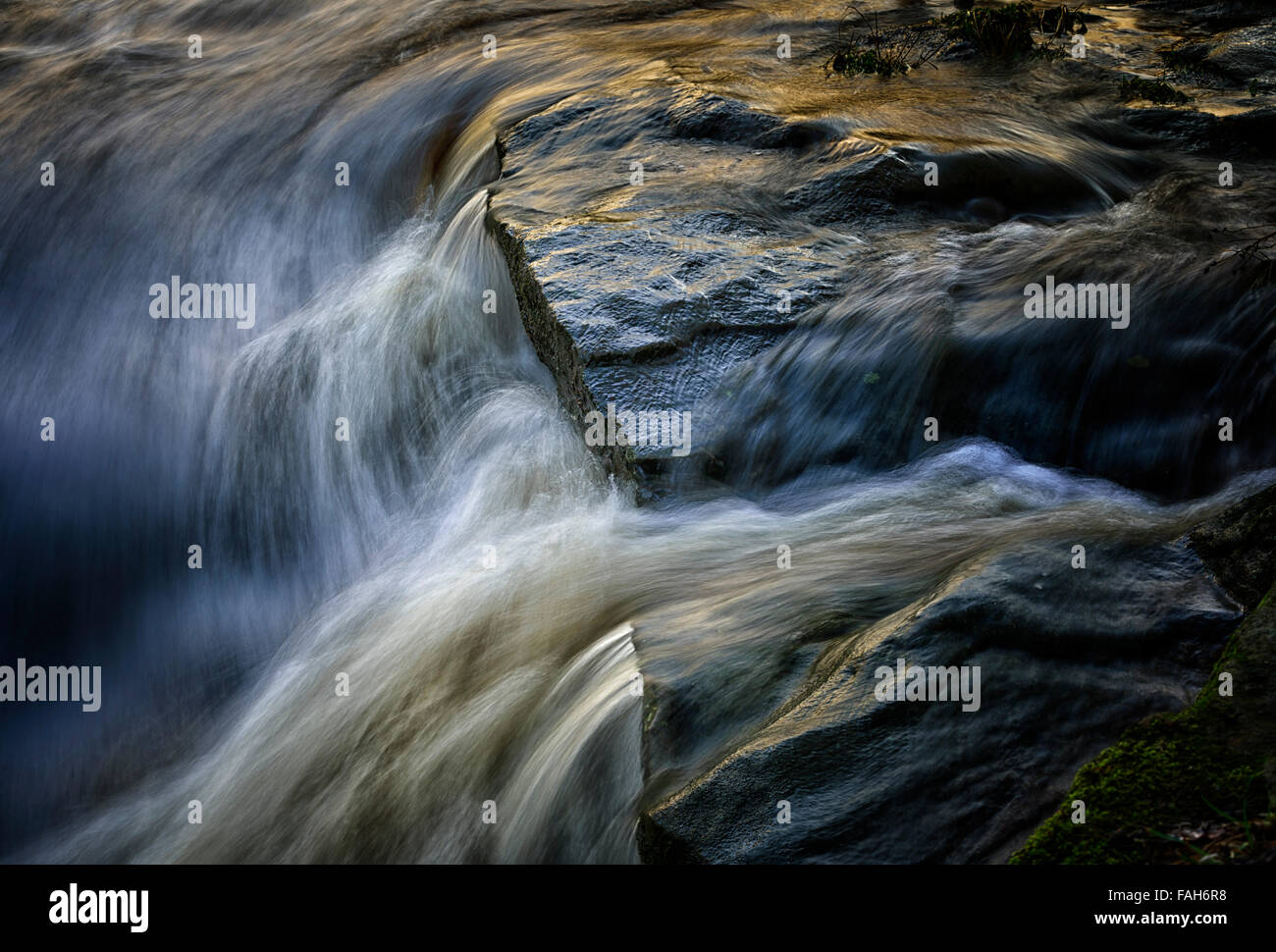 Fast flowing river Stock Photo
