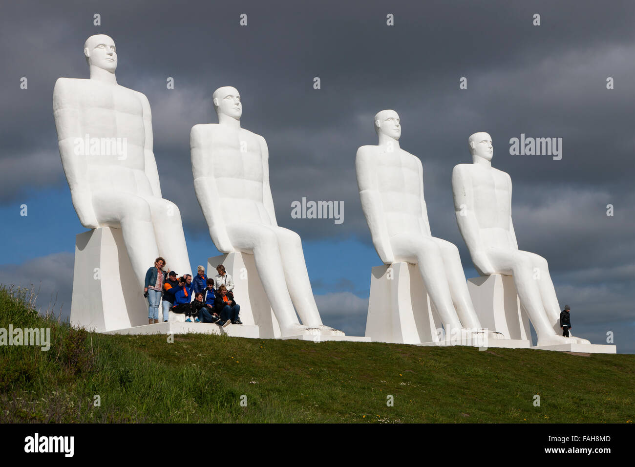 The men at sea in Esbjerg, Denmark Stock Photo