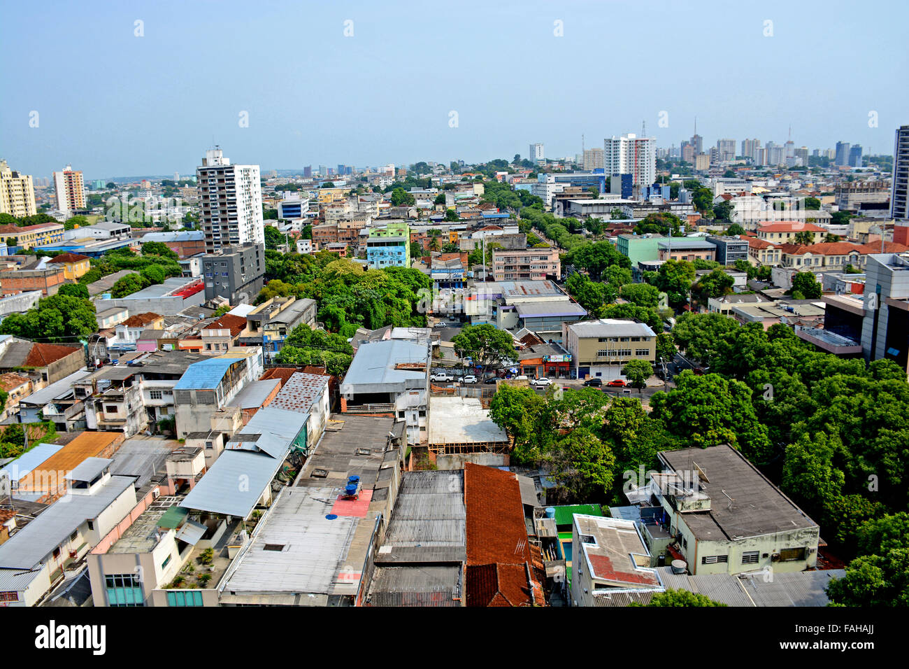 aerial view on historic district, Manaus ,Amazonas ,Brazil Stock Photo