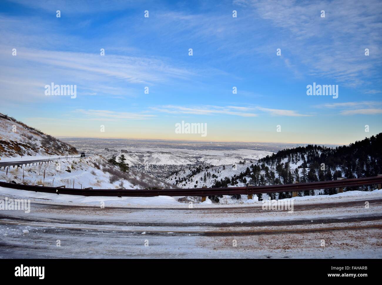 Overlooking the front range of Denver, Colorado from atop of Lookout mountain Stock Photo Alamy