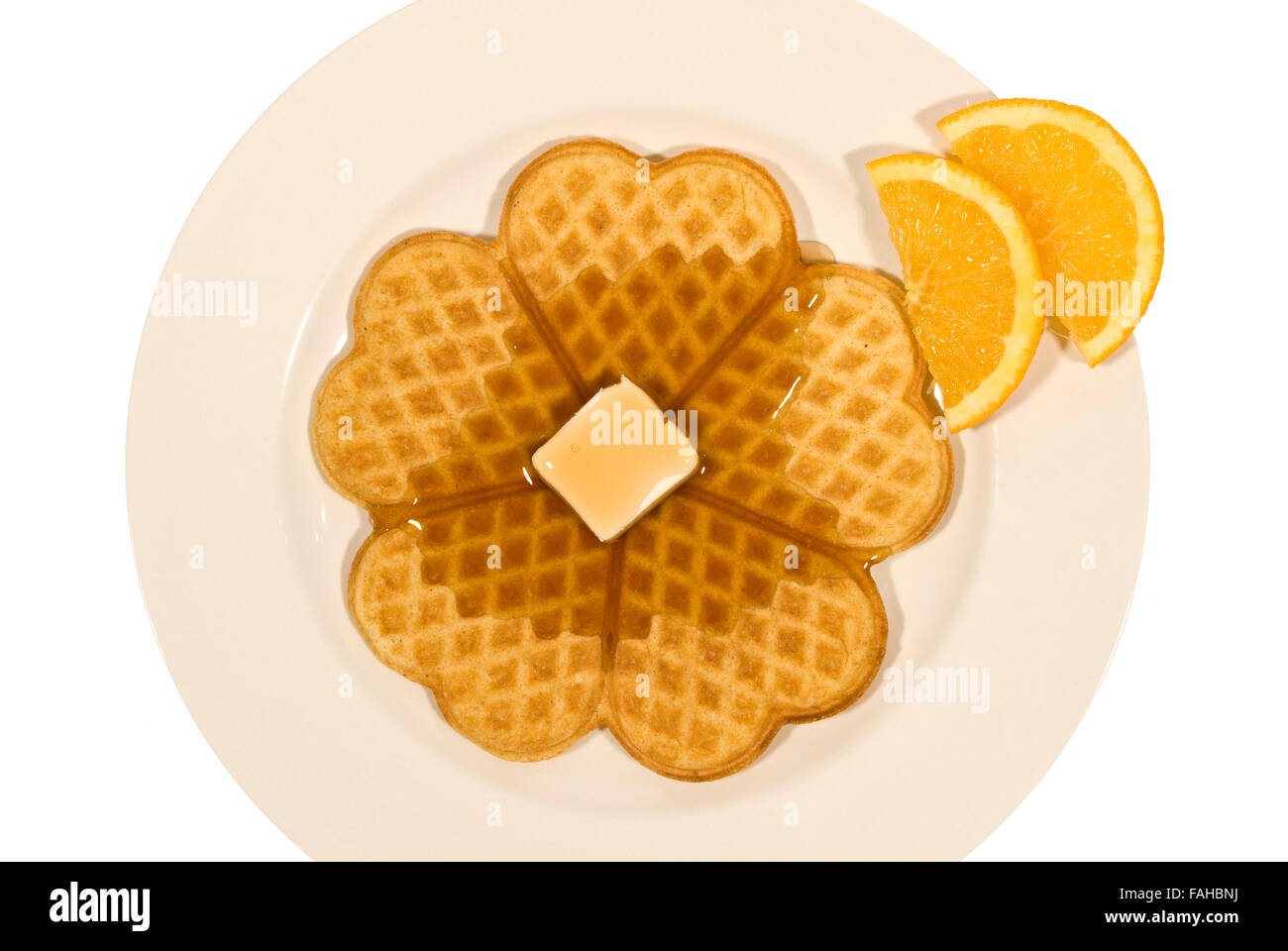 Heart-Shaped Waffle For Valentine’s Day Stock Photo - Alamy