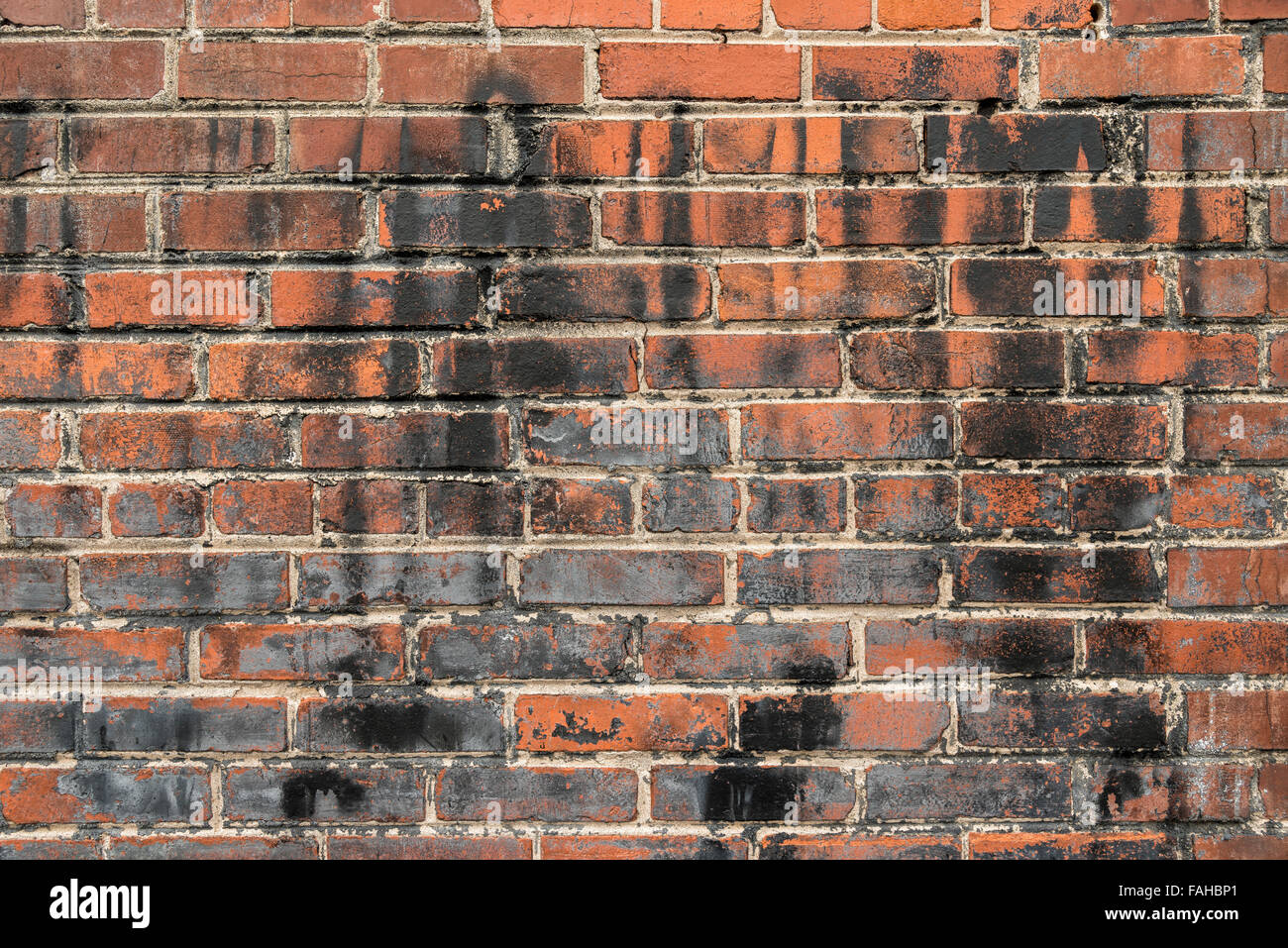 Hundred Year Old Painted Brick Wall Background Stock Photo