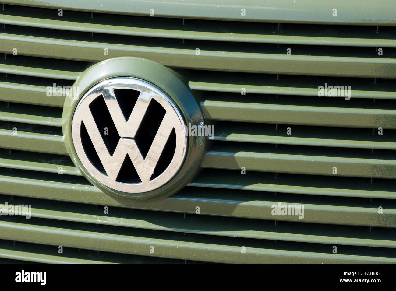 Classic Volkswagen camper van badge Stock Photo